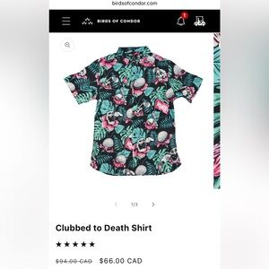 Birds of Condor loud button up golf shirt